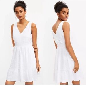 NWT Loft White Eyelet Dress